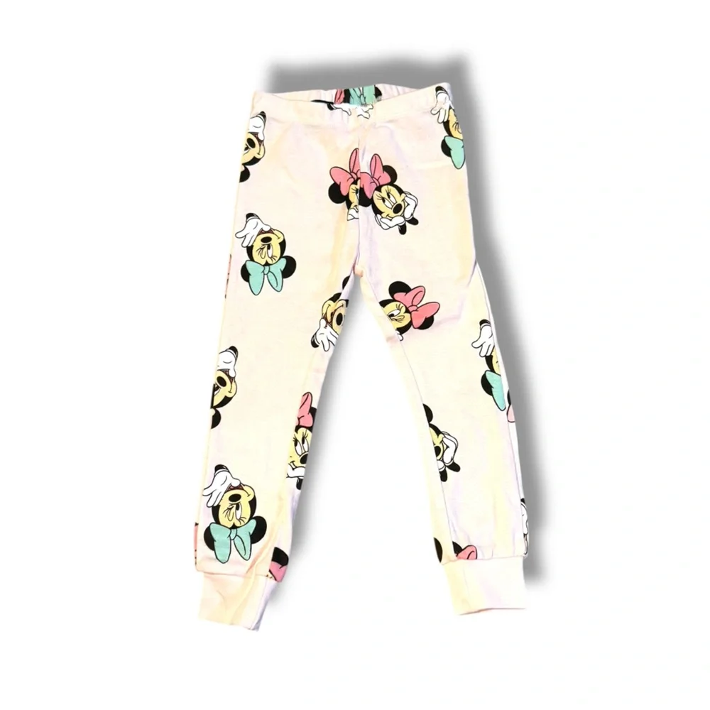 Disney x Zara Minnie Mouse Light Pink Girls' Pajama Set Sz 3 Yrs Shirt &‎ Pants
